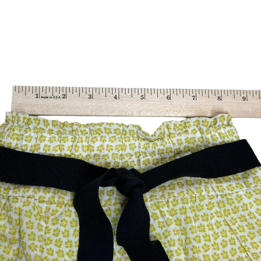 Zara Kids Girls Toddler 3-4 Yellow White Ruffle Tiered Elastic Waist Pull On - Picture 4 of 7